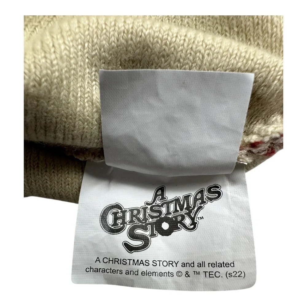 A Christmas Story Oh Fudge Knit Beanie‎ Hat with Pom Pom